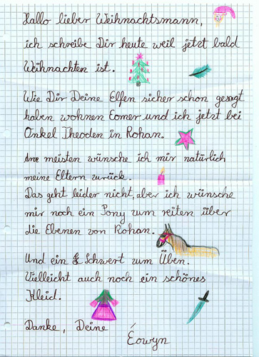 Wunschzettel von Éowyn